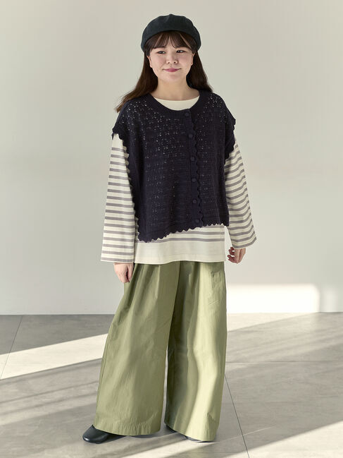 Samansa Mos2「【Cross&times;Staff】前後2WAYニットベスト」|ダウンベスト・ベスト|