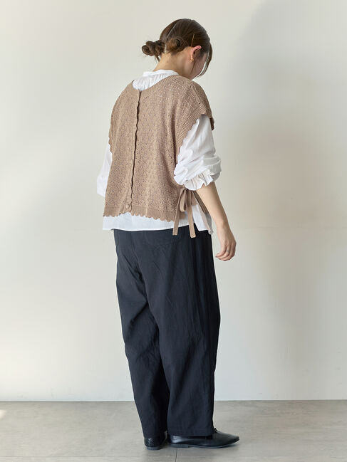 Samansa Mos2「【Cross&times;Staff】前後2WAYニットベスト」|ダウンベスト・ベスト|