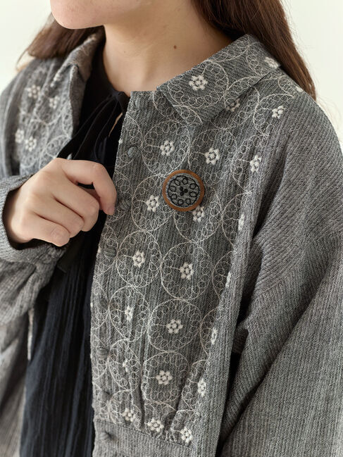 Samansa Mos2「【Cross&times;Staff】ブローチ付シャツジャケット」|その他|