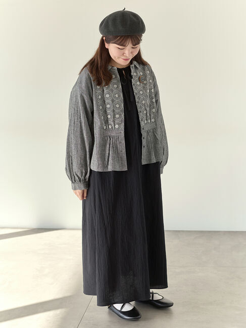 Samansa Mos2「【Cross&times;Staff】ブローチ付シャツジャケット」|その他|