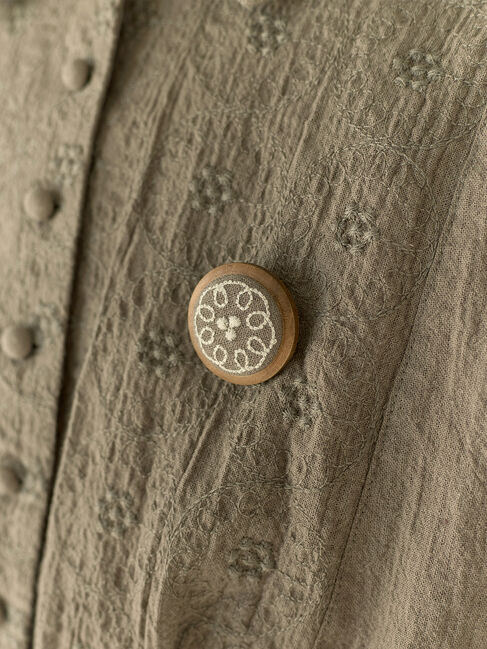 Samansa Mos2「【Cross&times;Staff】ブローチ付シャツジャケット」|その他|