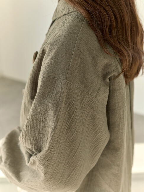 Samansa Mos2「【Cross&times;Staff】ブローチ付シャツジャケット」|その他|