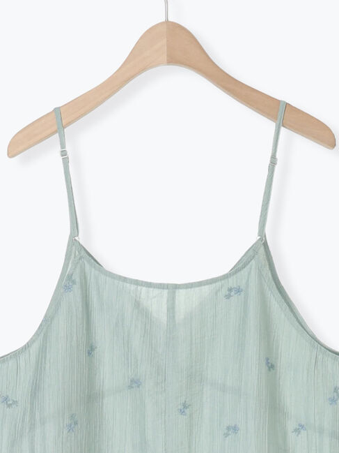 Samansa Mos2「シアー楊柳刺繍キャミソールワンピース」|ワンピース|