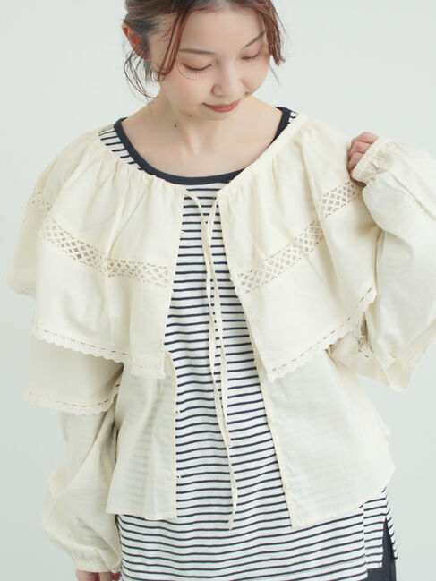Samansa Mos2「レースボレロブラウス」|シャツ・ブラウス|