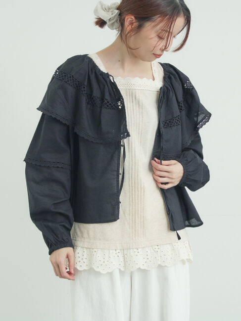 Samansa Mos2「レースボレロブラウス」|シャツ・ブラウス|