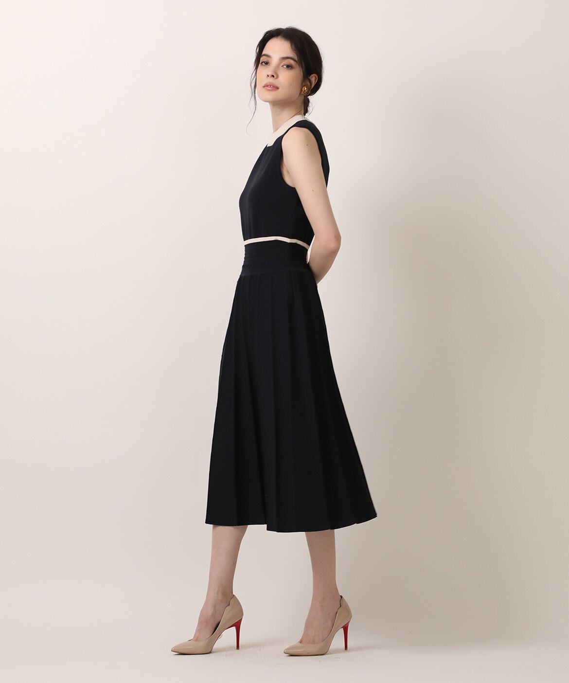 Maglie le cassetto「《M Maglie le cassetto》バイカラーボレロカーディガン」|カーディガン|