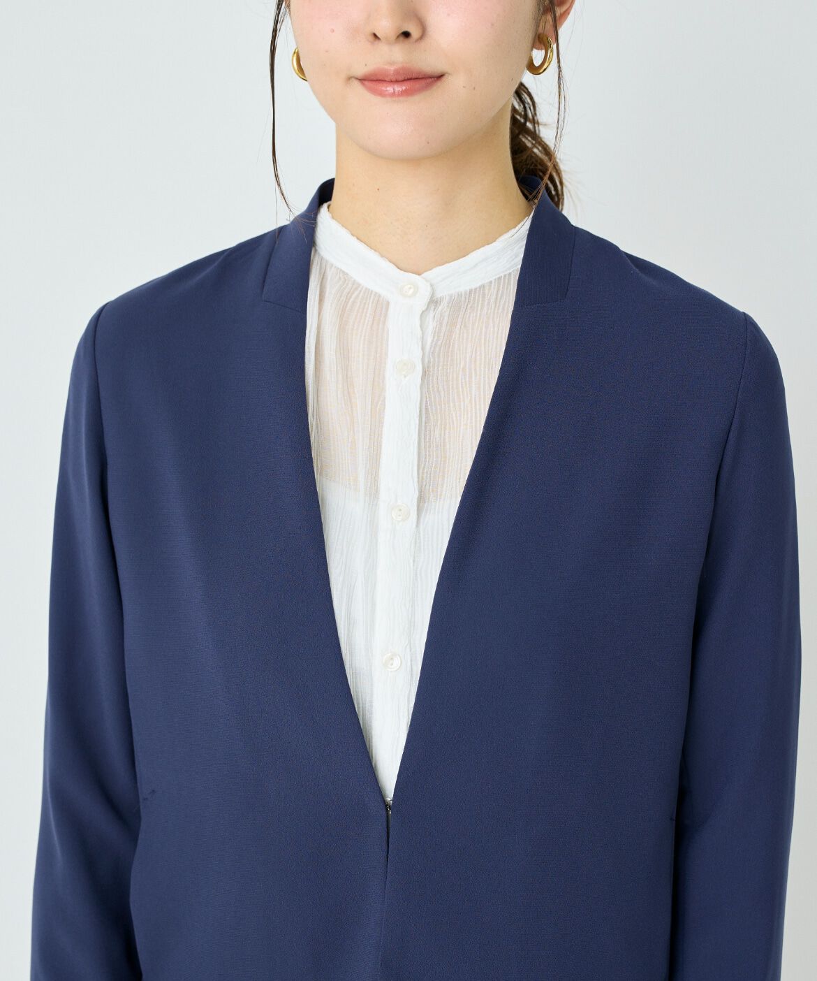 DAY by DAY it&rsquo;s international「バックサテンノーカラージャケット」|ノーカラージャケット|