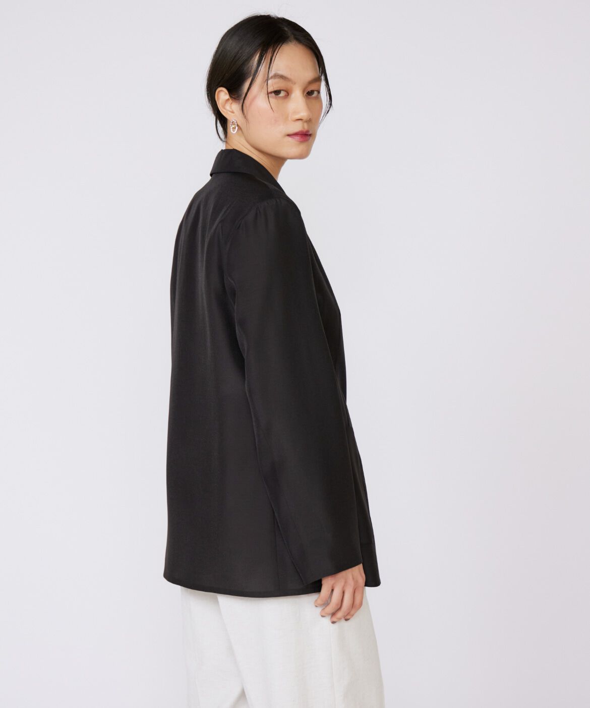 INED「オーガンジーシアージャケット」|テーラードジャケット|
