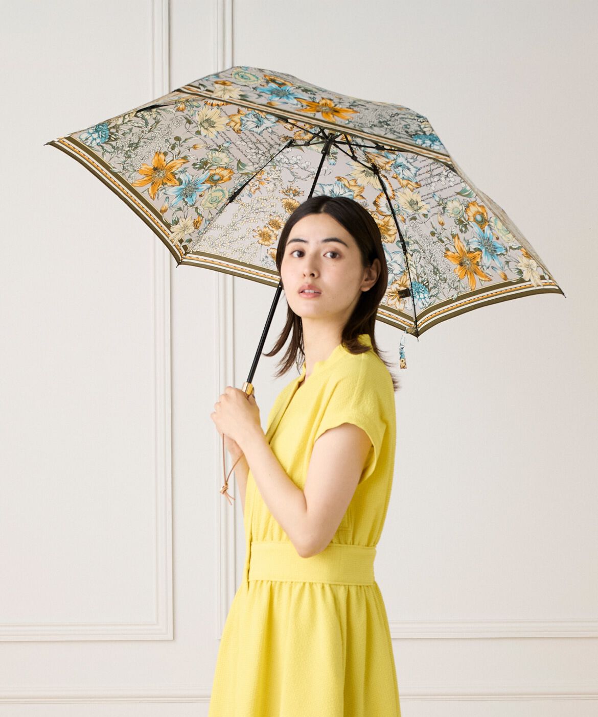 INED「スプリングスプリング晴雨兼用傘《manipuri》」|傘|カーキ3