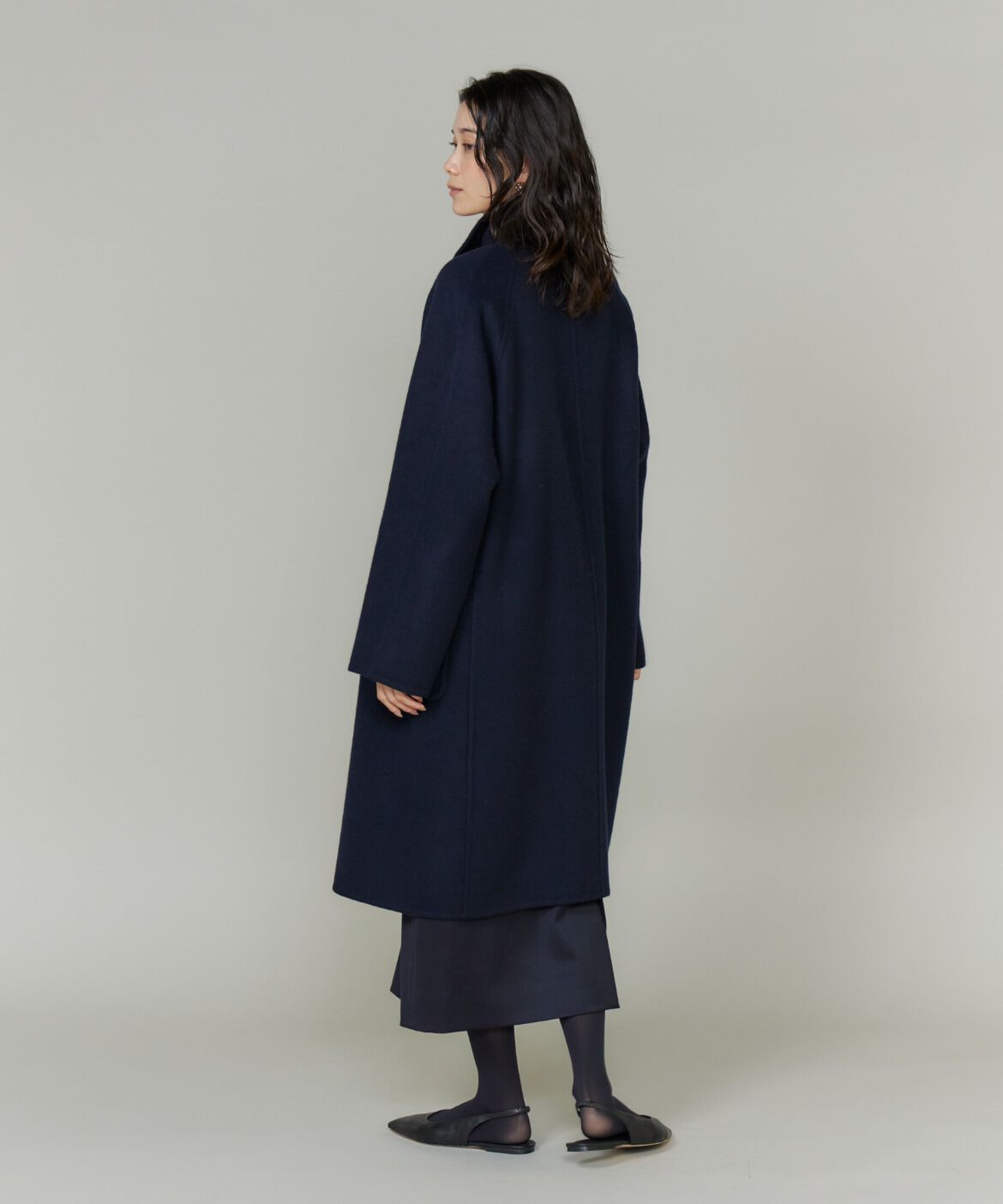 INED「スタンドカラーコート　」|ステンカラーコート|