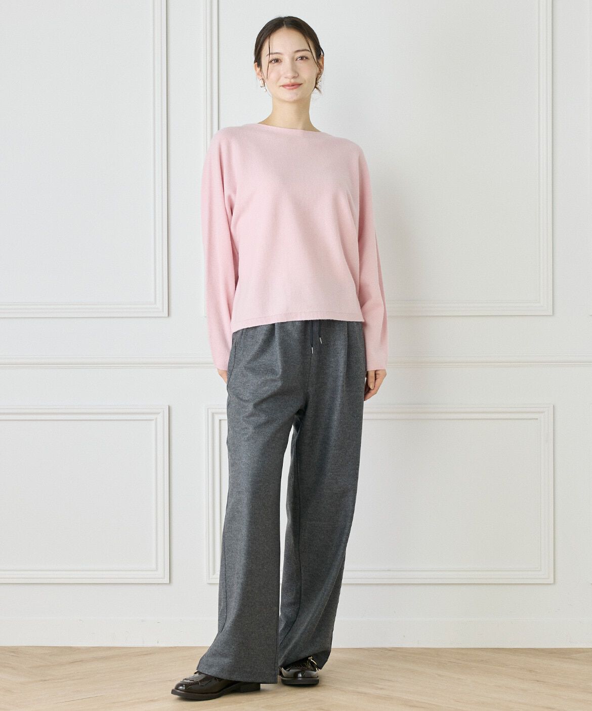 INED「《WEB限定カラー》カシミヤ混ドルマンスリーブニット 」|ニット・セーター|