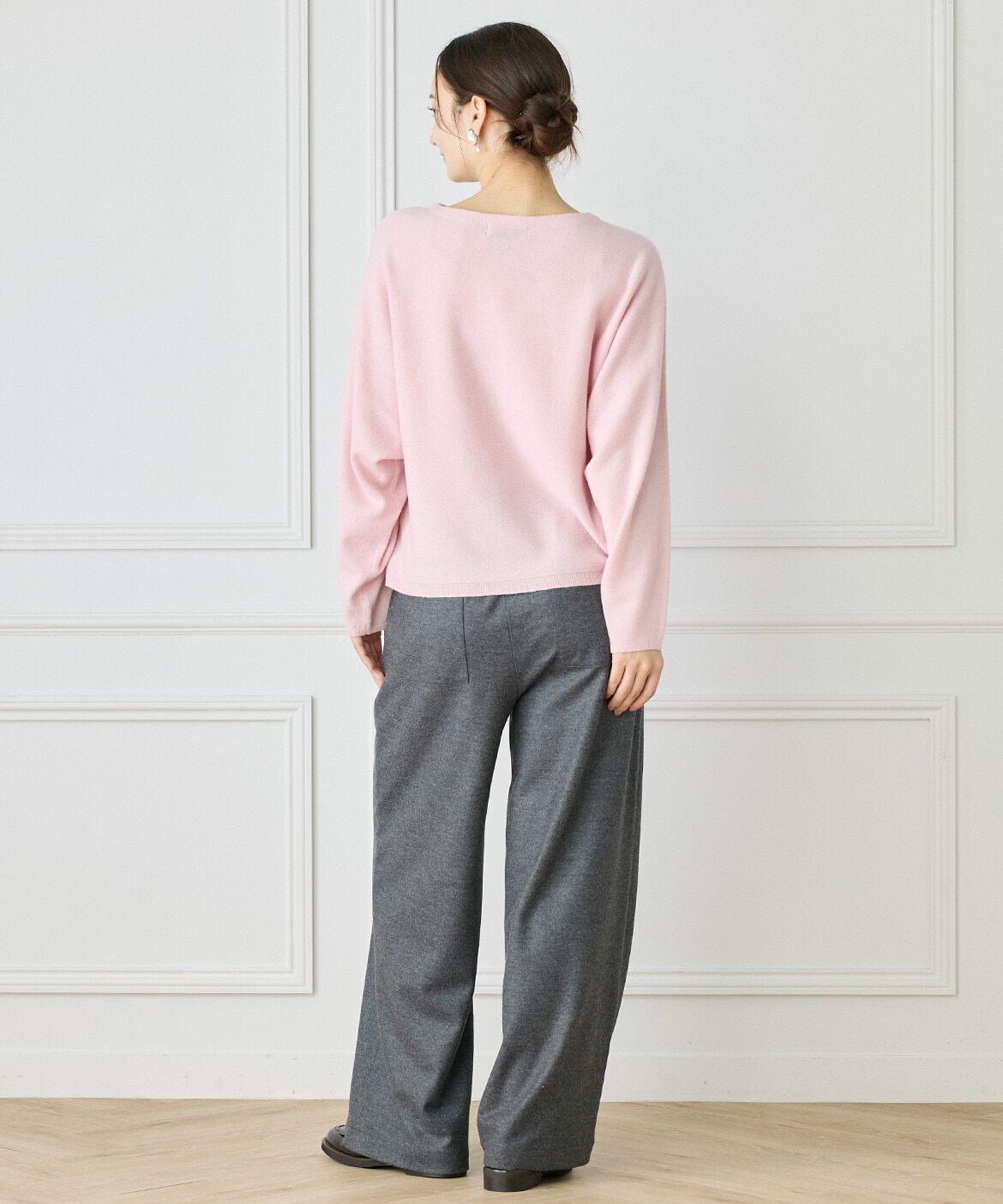 INED「《WEB限定カラー》カシミヤ混ドルマンスリーブニット 」|ニット・セーター|