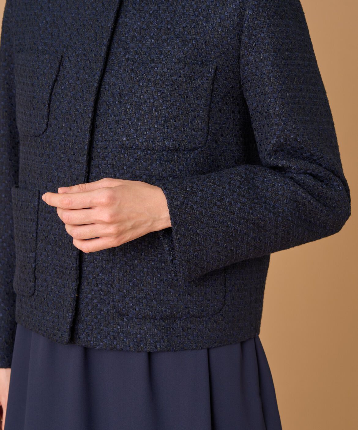 7-IDconcept.「ツイードノーカラージャケット」|ノーカラージャケット|