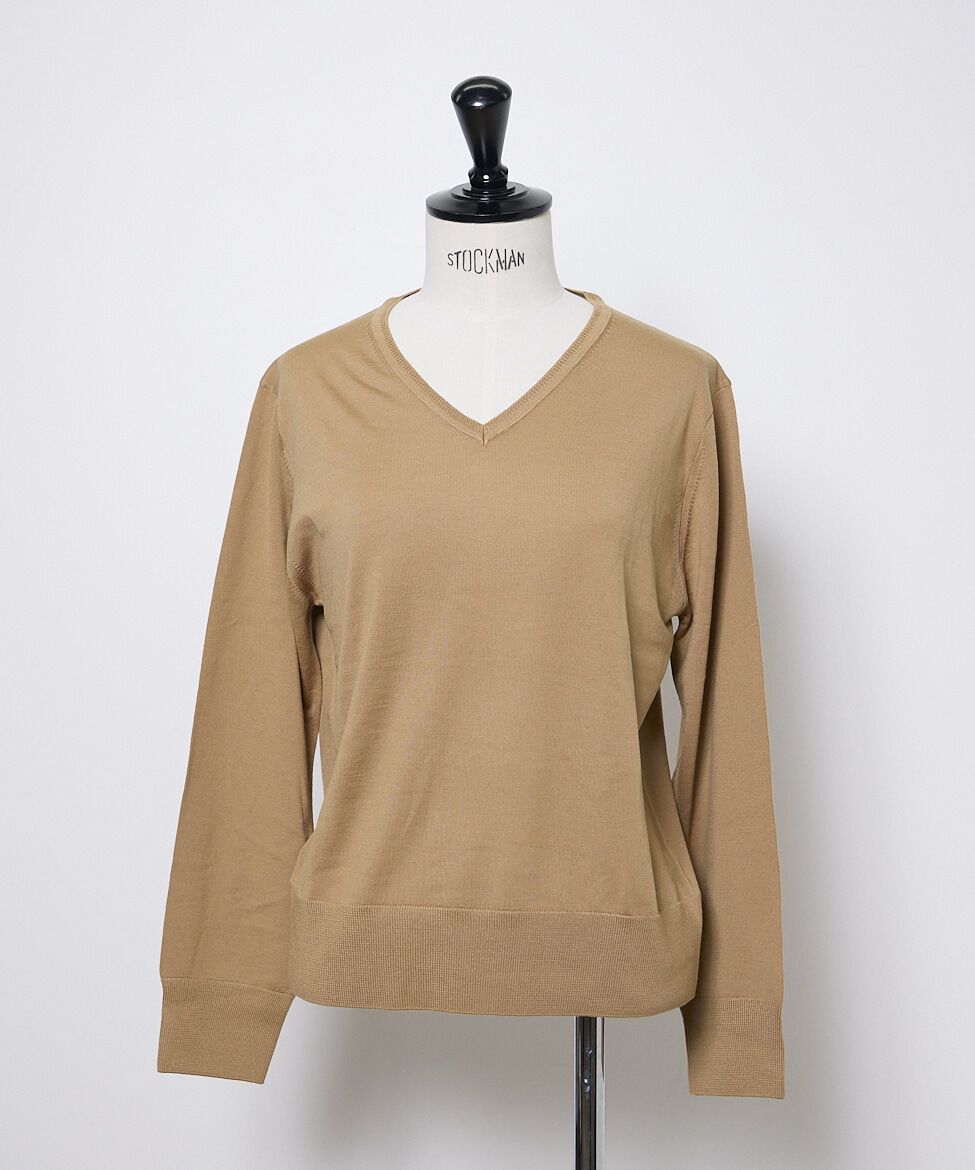 INED「FF30ゲージ Vネックニット」|ニット・セーター|