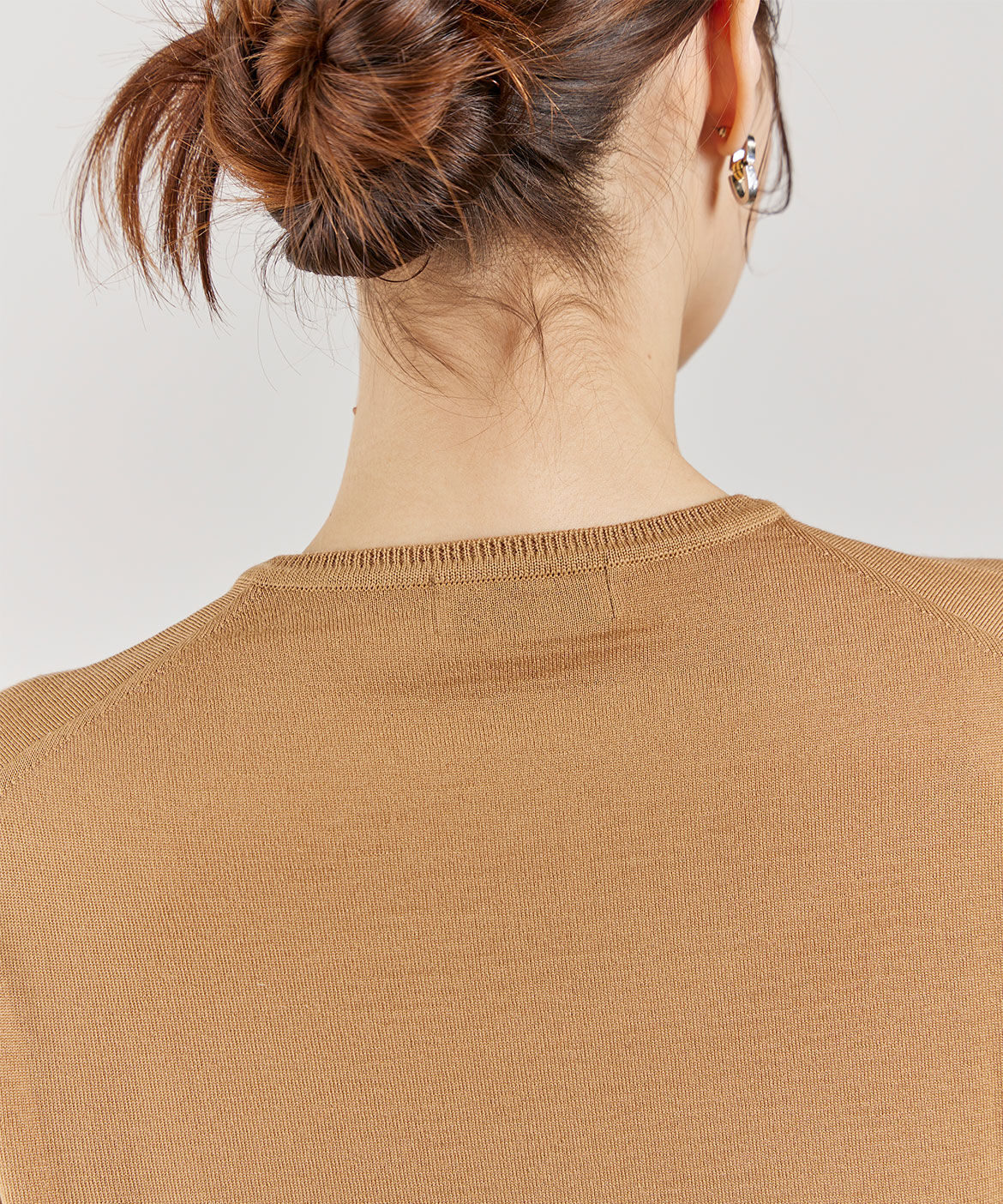 INED「FF30ゲージ クルーネックカーディガン」|カーディガン|