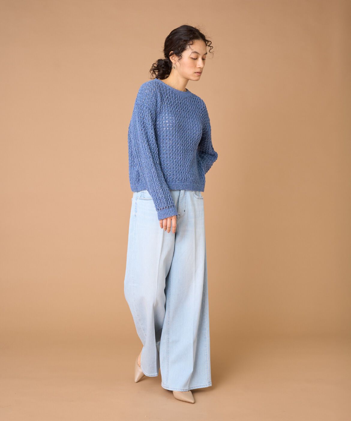 INED「スパンコールニット」|ニット・セーター|