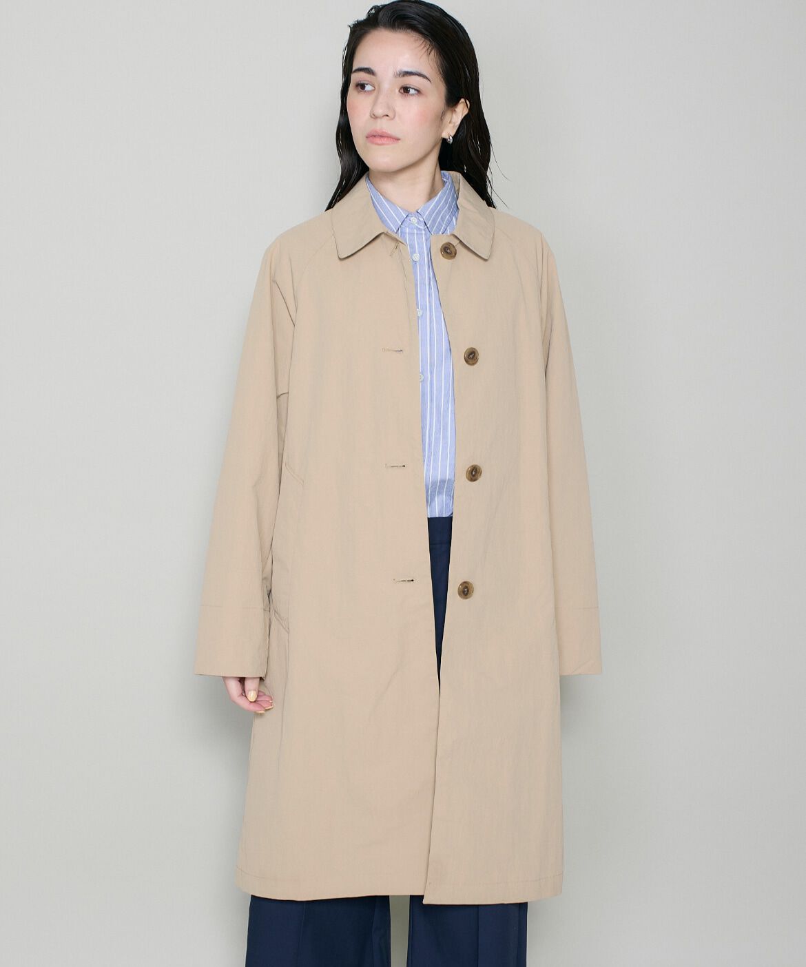 DAY by DAY it&rsquo;s international「ナイロンステンカラーコート」|ステンカラーコート|キャメル1