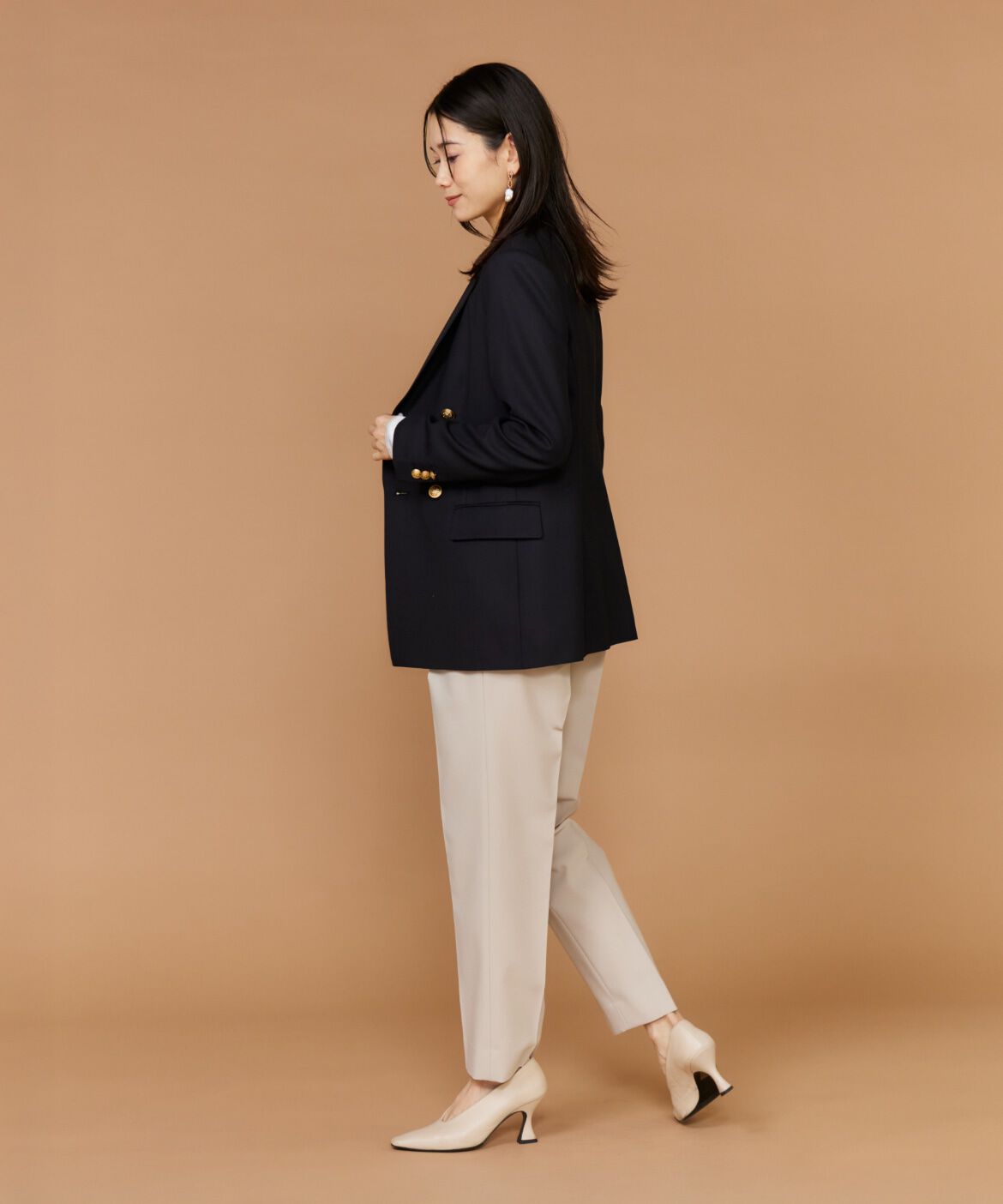 INED「ダブルブレストジャケット」|テーラードジャケット|