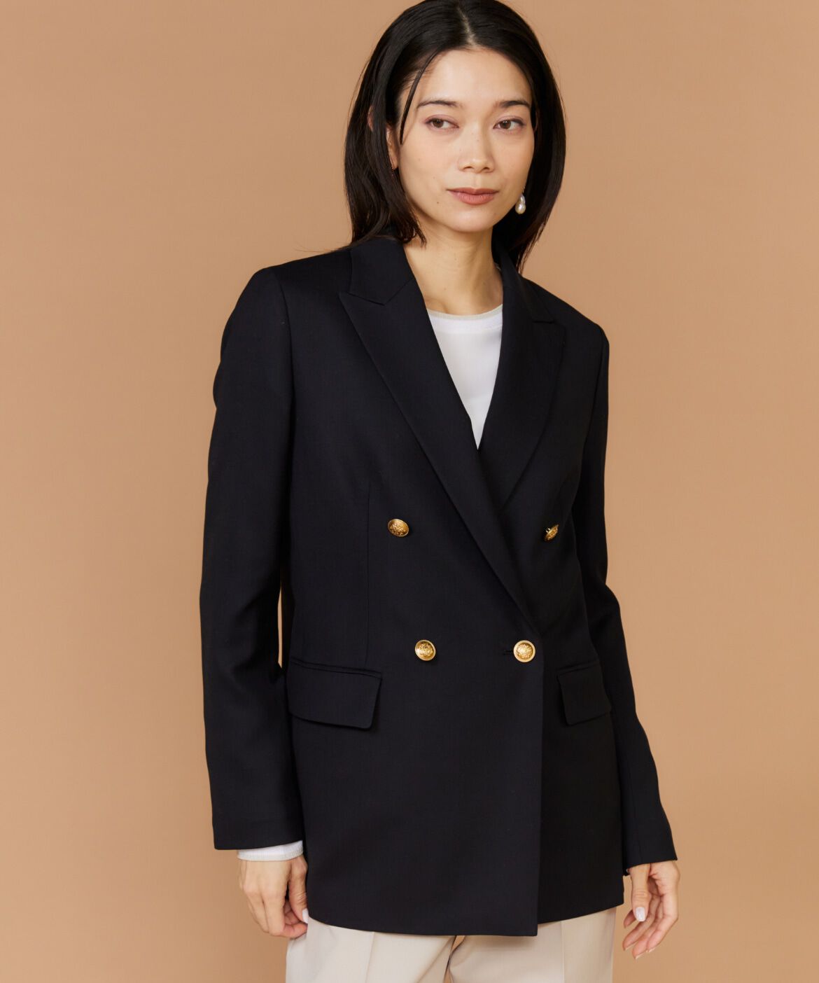 INED「ダブルブレストジャケット」|テーラードジャケット|