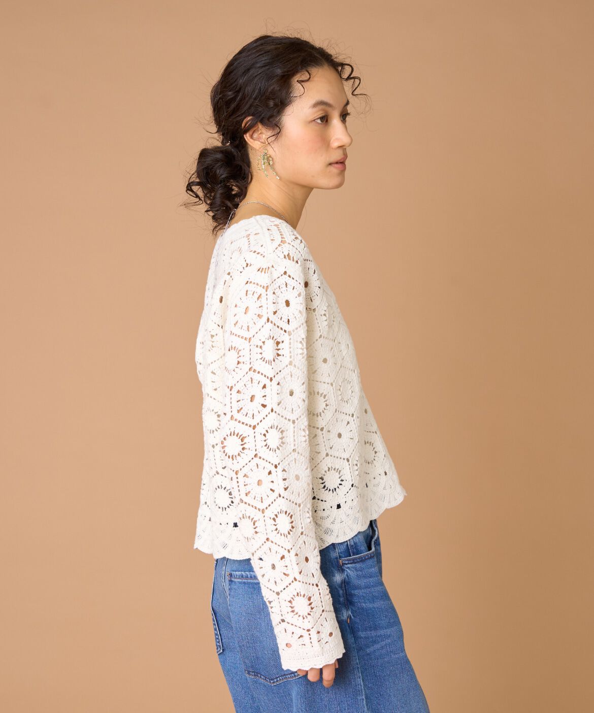 INED「クロシェ編みカーディガン」|カーディガン|
