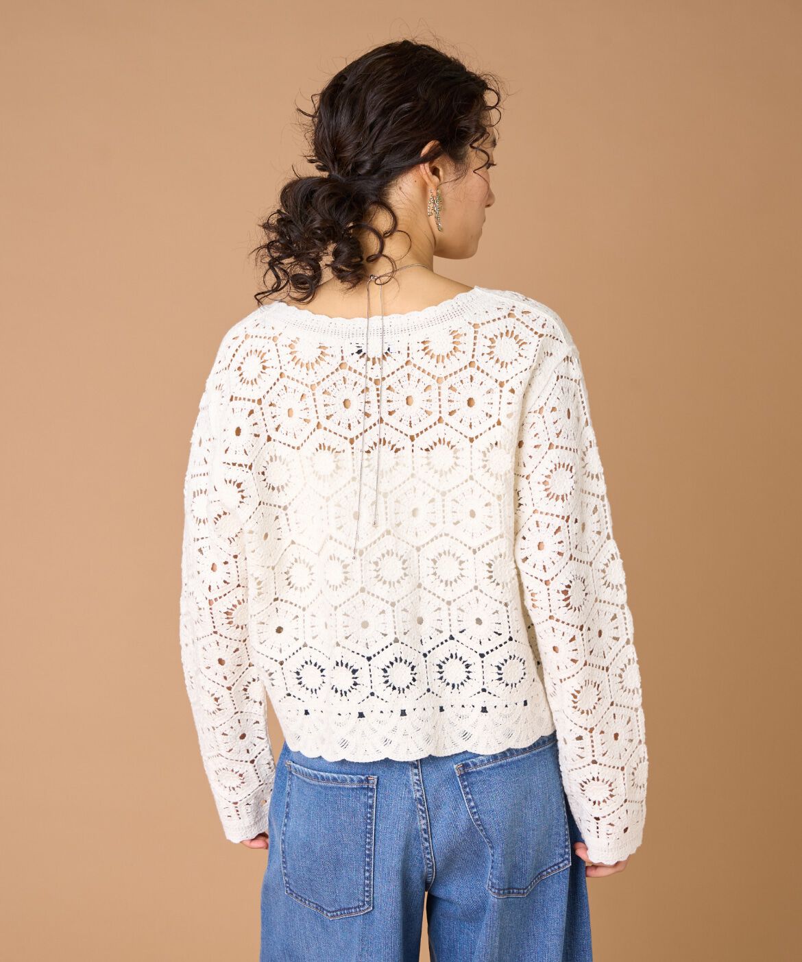 INED「クロシェ編みカーディガン」|カーディガン|