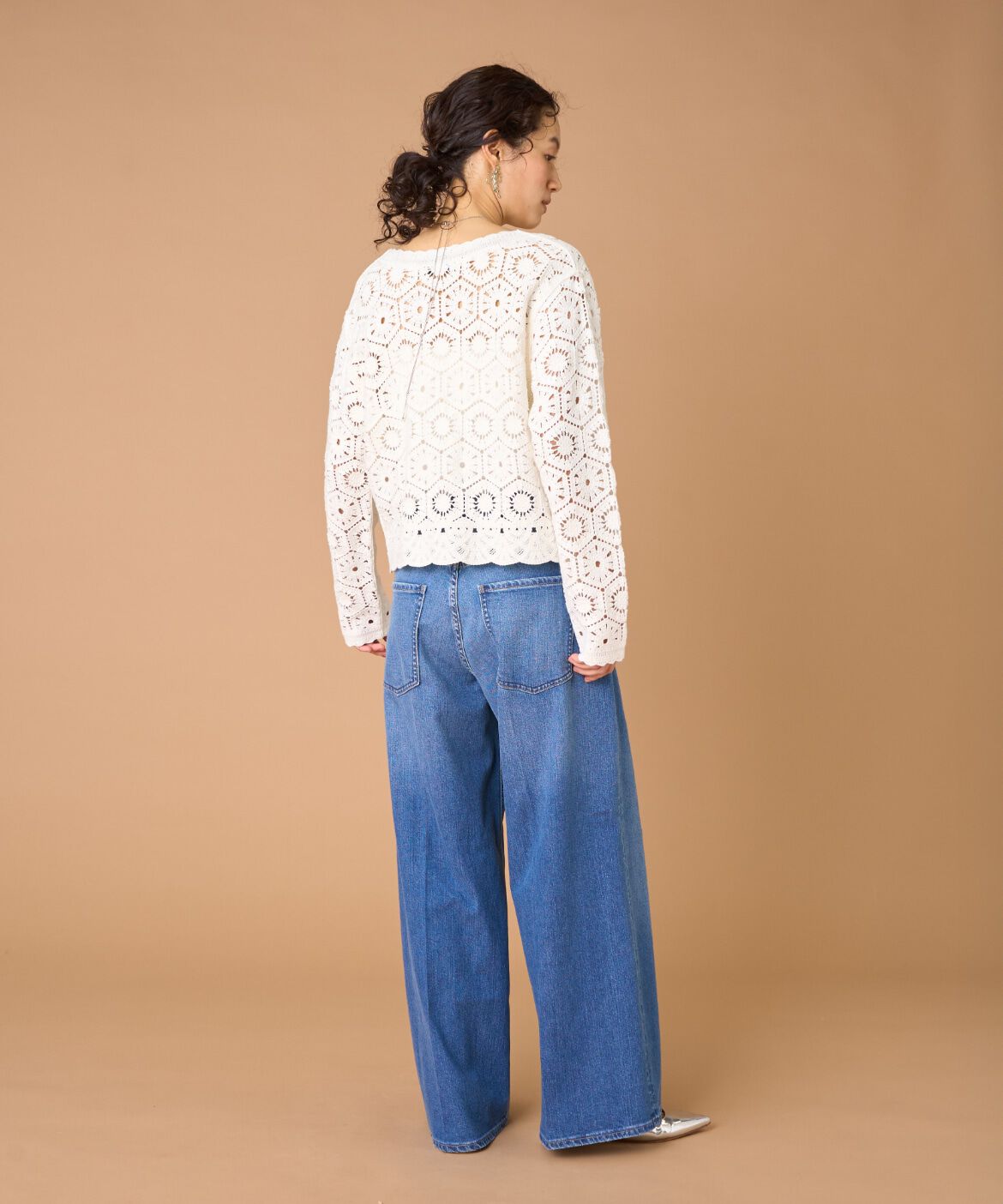 INED「クロシェ編みカーディガン」|カーディガン|