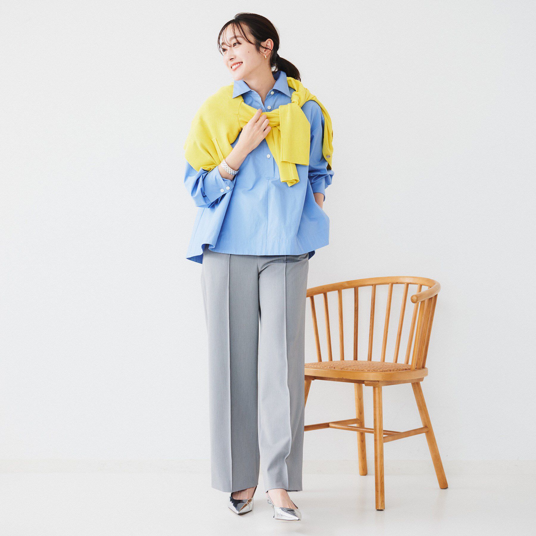 UNTITLED「【体型カバー】タイプライター テントシャツ」|シャツ・ブラウス|