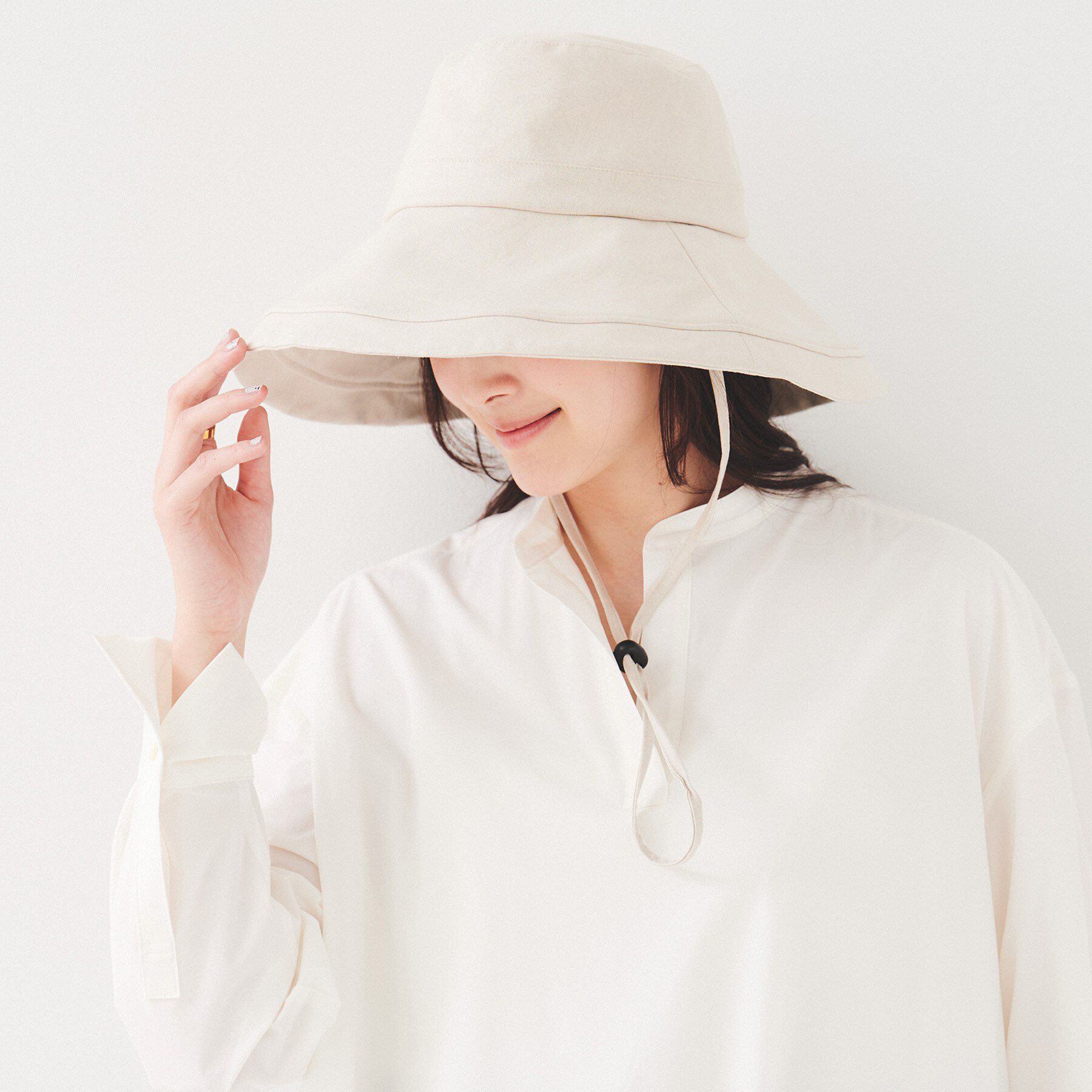 UNTITLED「【遮熱・UVカット・ウォッシャブル】つば広HAT」|ハット|