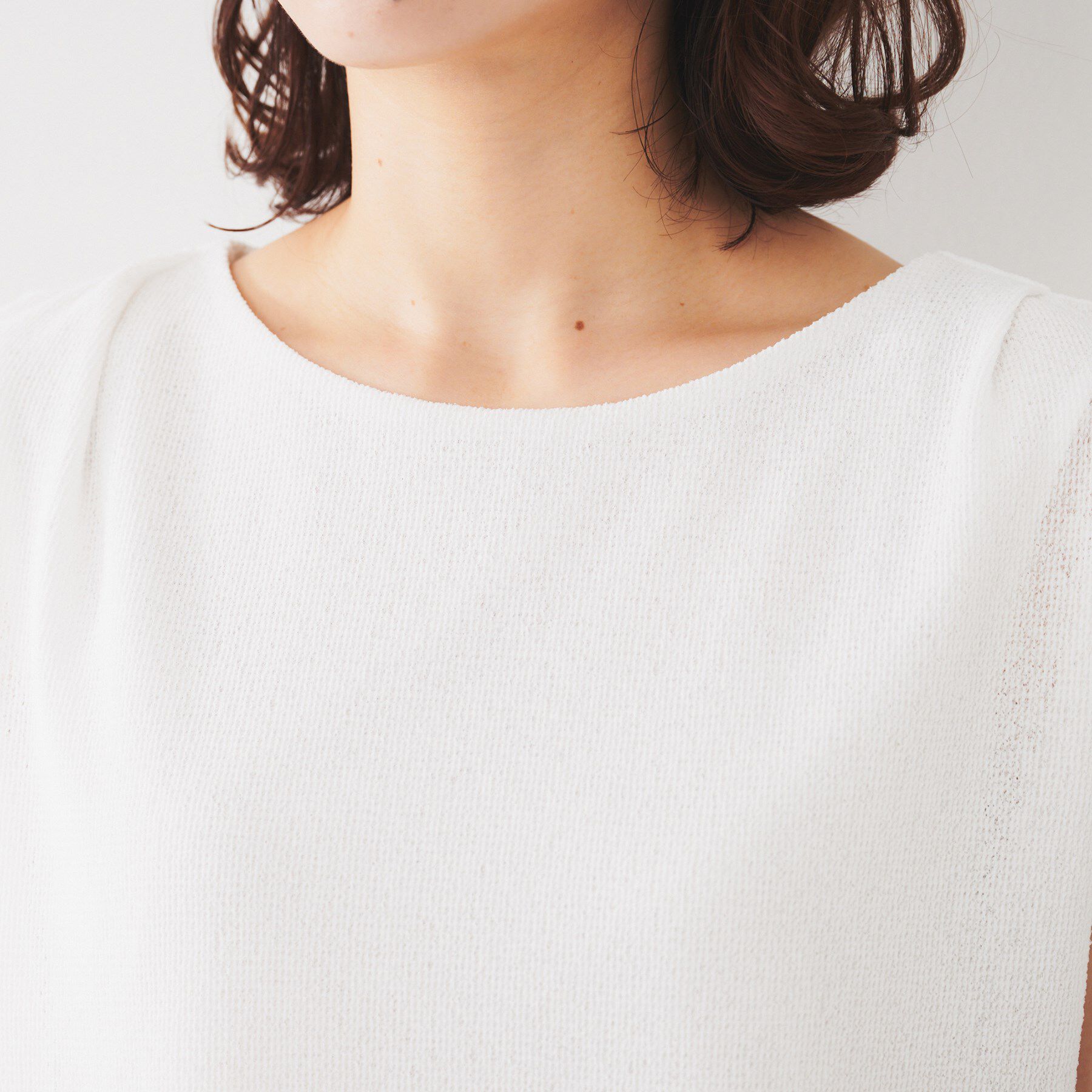 UNTITLED「【ジャージ素材】インナードッキングシアーカットソー」|Tシャツ・カットソー|