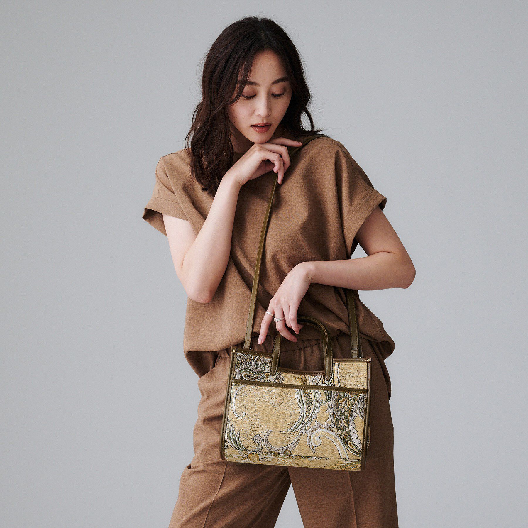 UNTITLED「【選べる3柄】ジャカードミディアムトート」|トートバッグ|