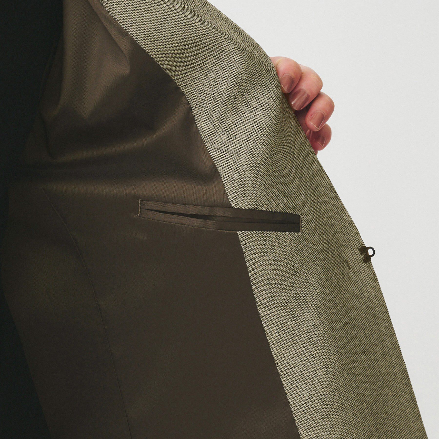 UNTITLED「【洗える/お仕事スーツ】ドライメランジ カラーレスジャケット」|ノーカラージャケット|