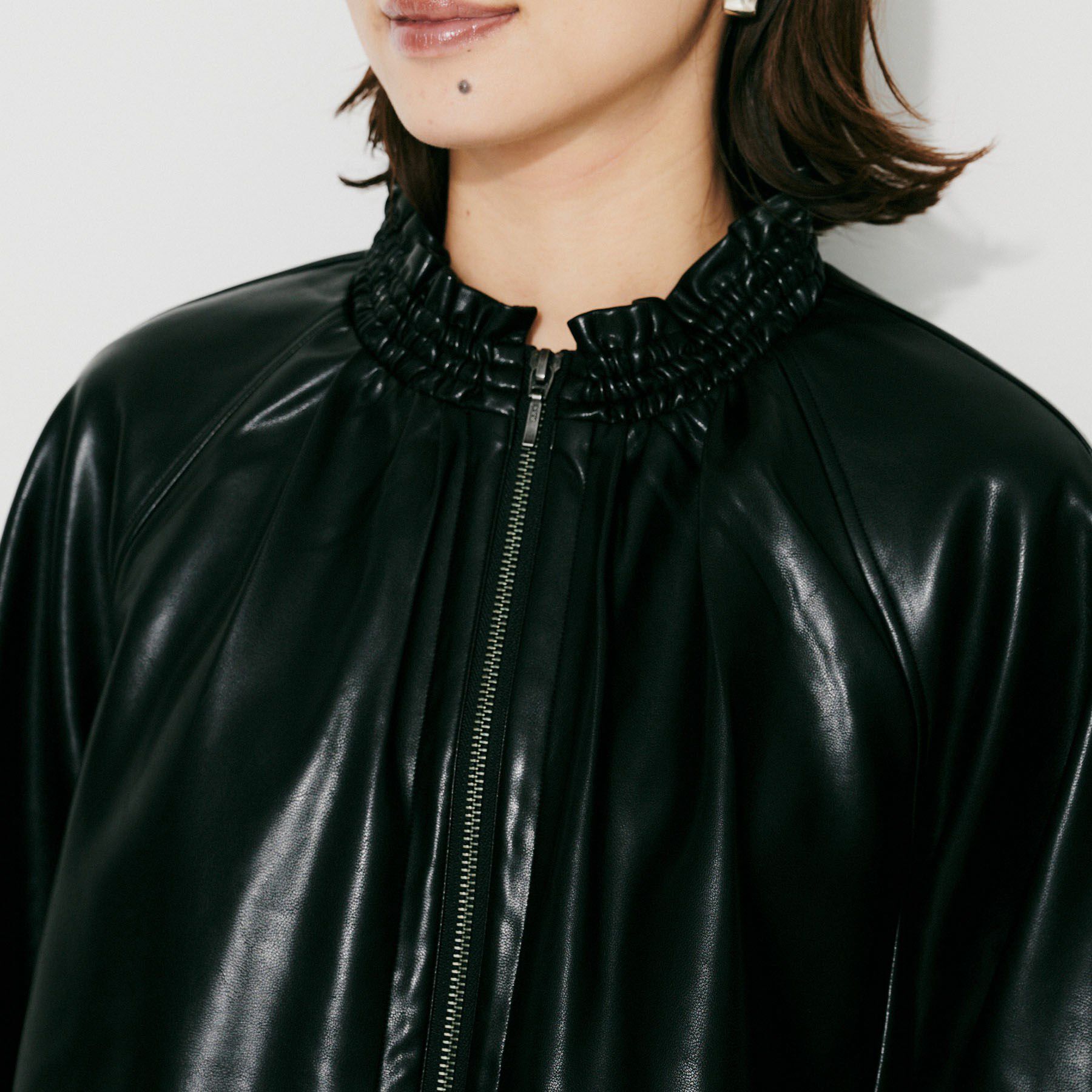 UNTITLED「【MARILYN MOON】ソフトレザー調ブルゾン」|ブルゾン・スタジャン|