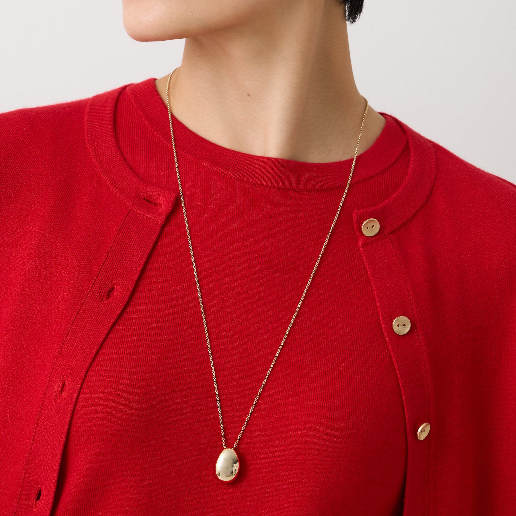 UNTITLED「【ステンレスチェーン】モダンビーンズトップ」|ネックレス|