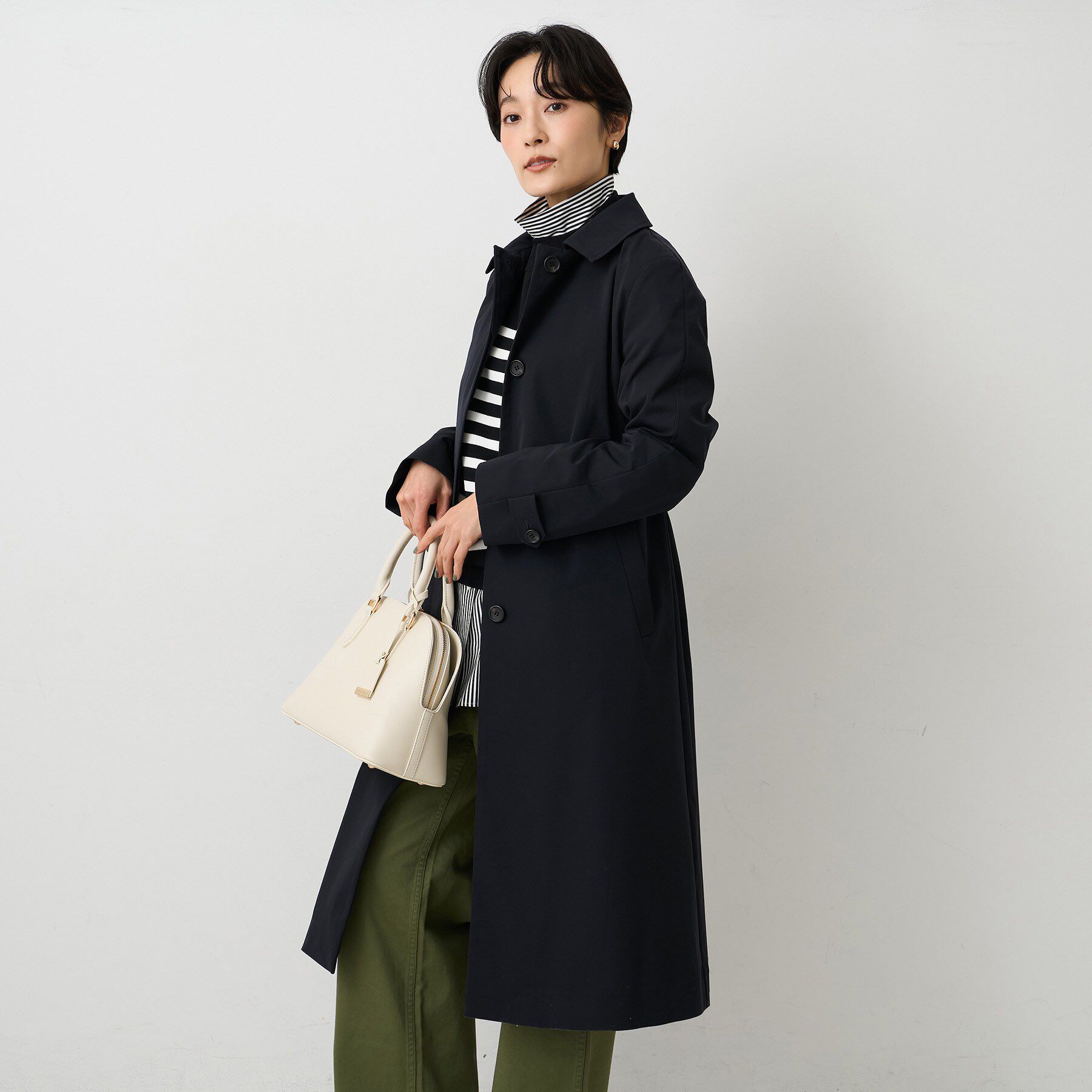 UNTITLED「【はっ水/洗える】タスランステンカラーコート」|ステンカラーコート|