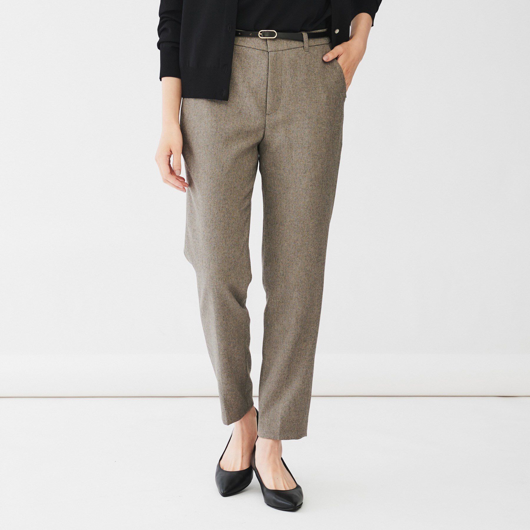 UNTITLED「【通勤スーツ／入卒／セレモニー】ウーステッドカルゼ テーパードパンツ」|その他|