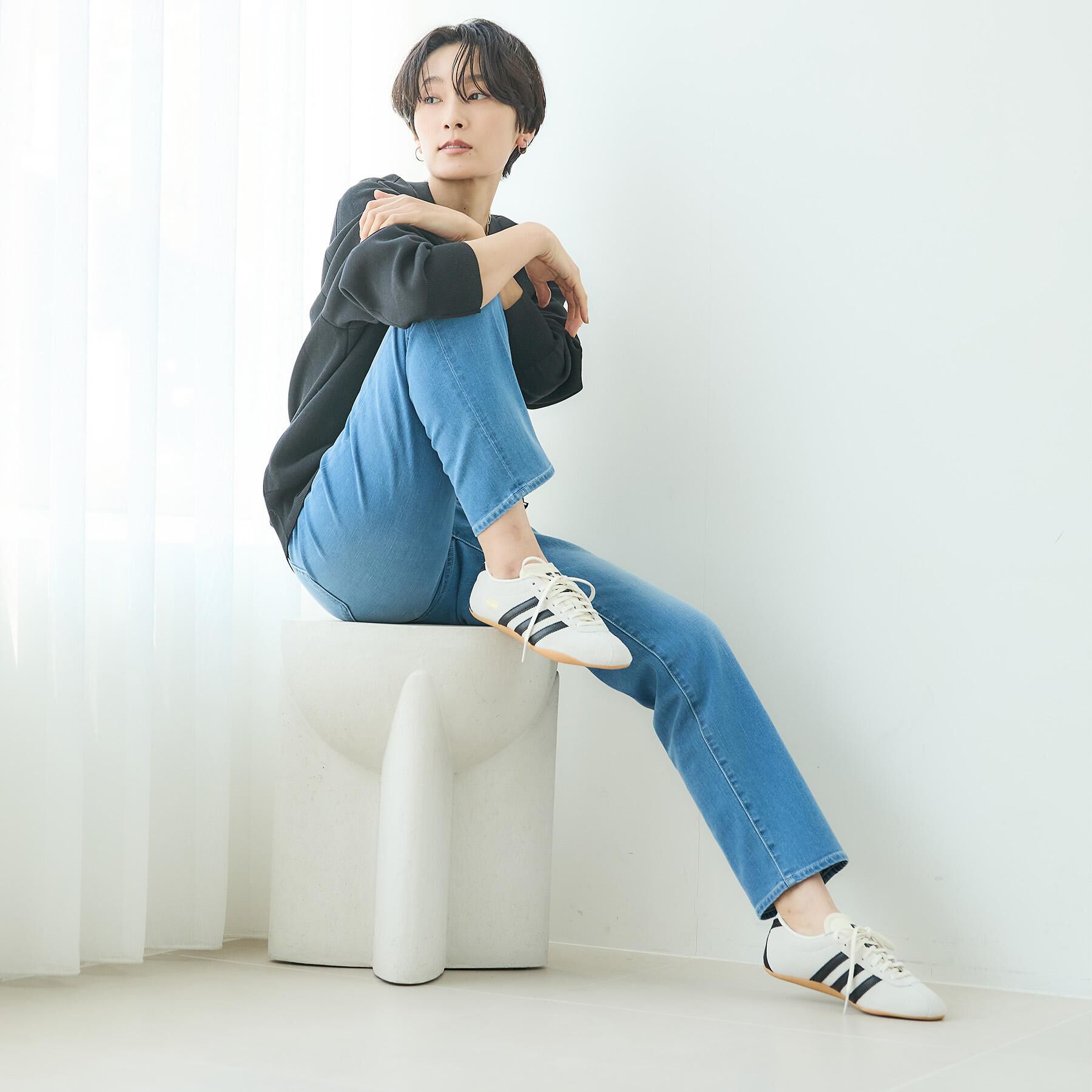 UNTITLED「【新作デニム/快適に美シルエット見せ】MAKE&times;DENIMスリムストレート」|デニム|