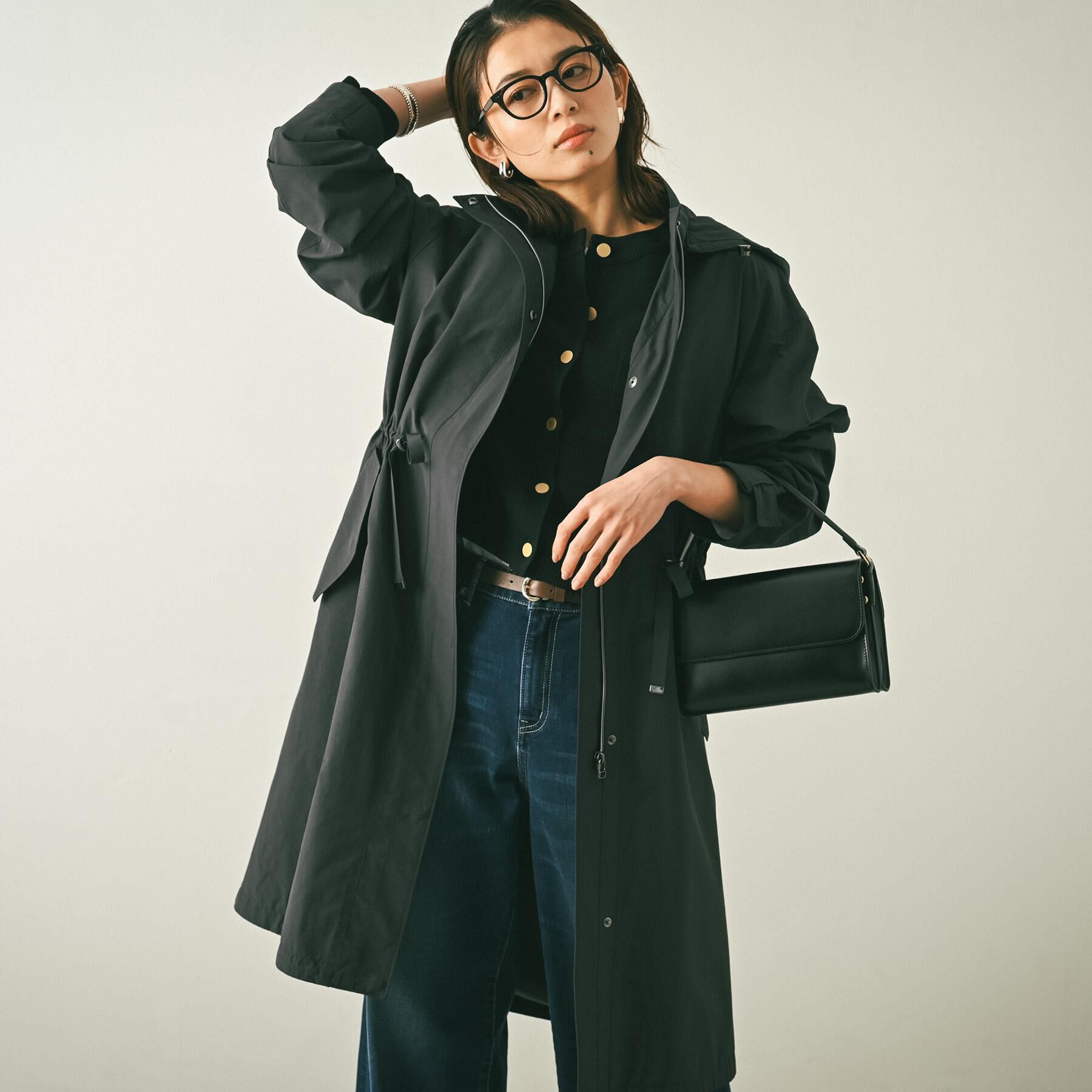 UNTITLED「【2WAY/洗える/はっ水】グログランモッズコート」|ミリタリー・モッズコート|チャコールグレー(0