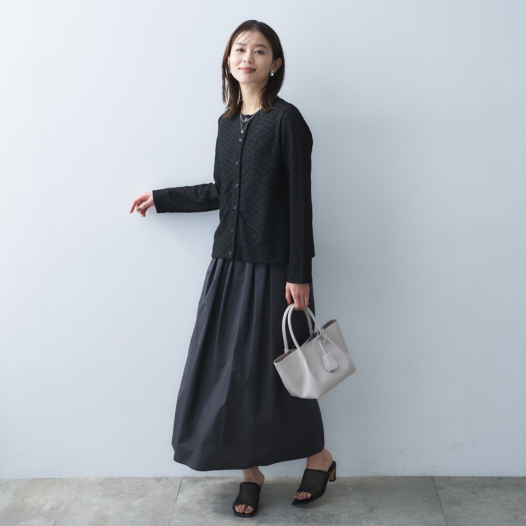 UNTITLED「ストレッチレースカーディガン」|カーディガン|