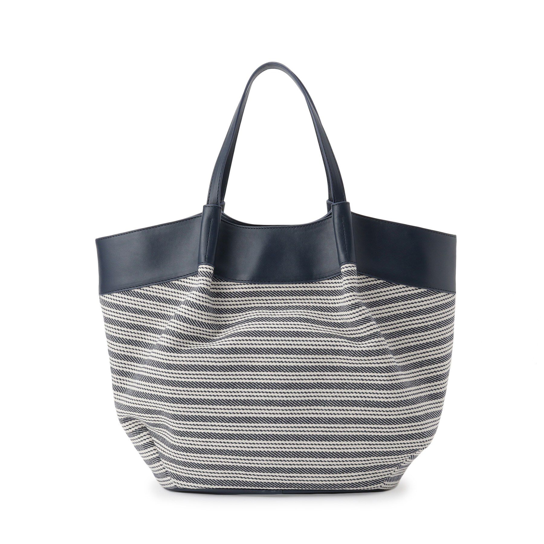 Reflect「【しっかり容量◎】キャンバス地ボーダートートバッグ」|トートバッグ|