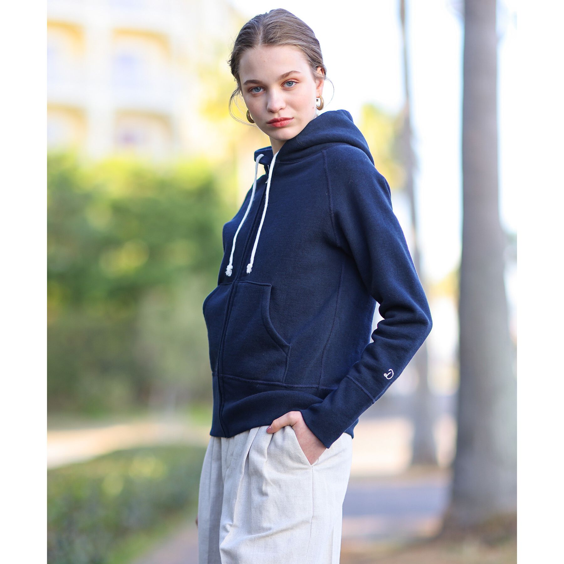 DRESSTERIOR「デキシー吊裏毛ジップアップパーカ」|パーカー|