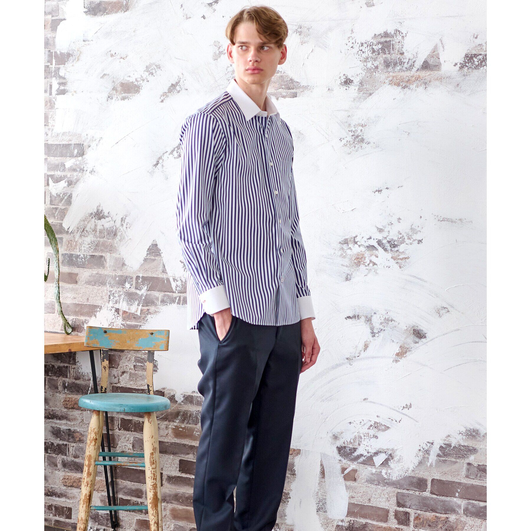 DRESSTERIOR「ロンストクレリックカラーシャツ」|シャツ・ブラウス|