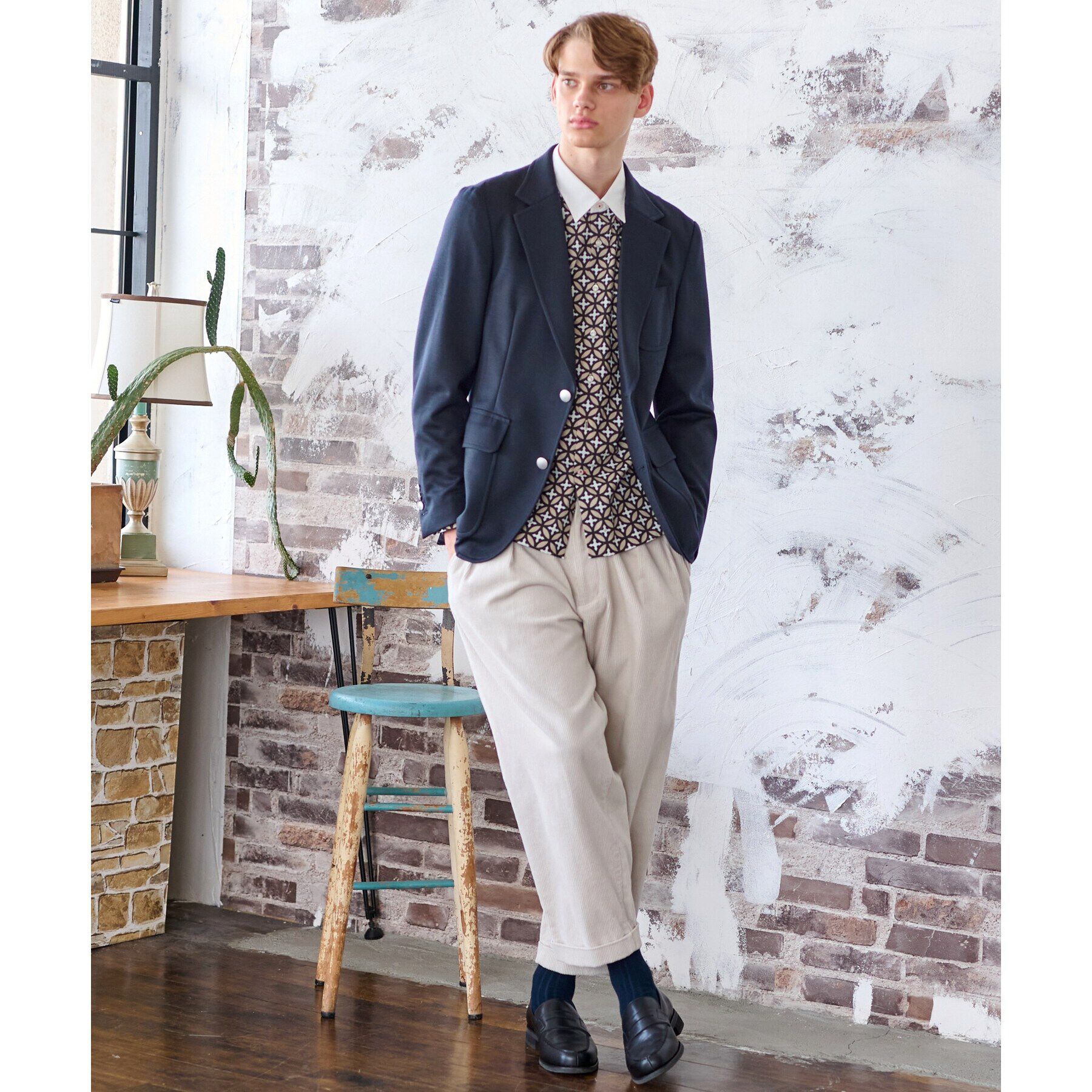 DRESSTERIOR「オーバーラップサークル クレリックシャツ」|シャツ・ブラウス|