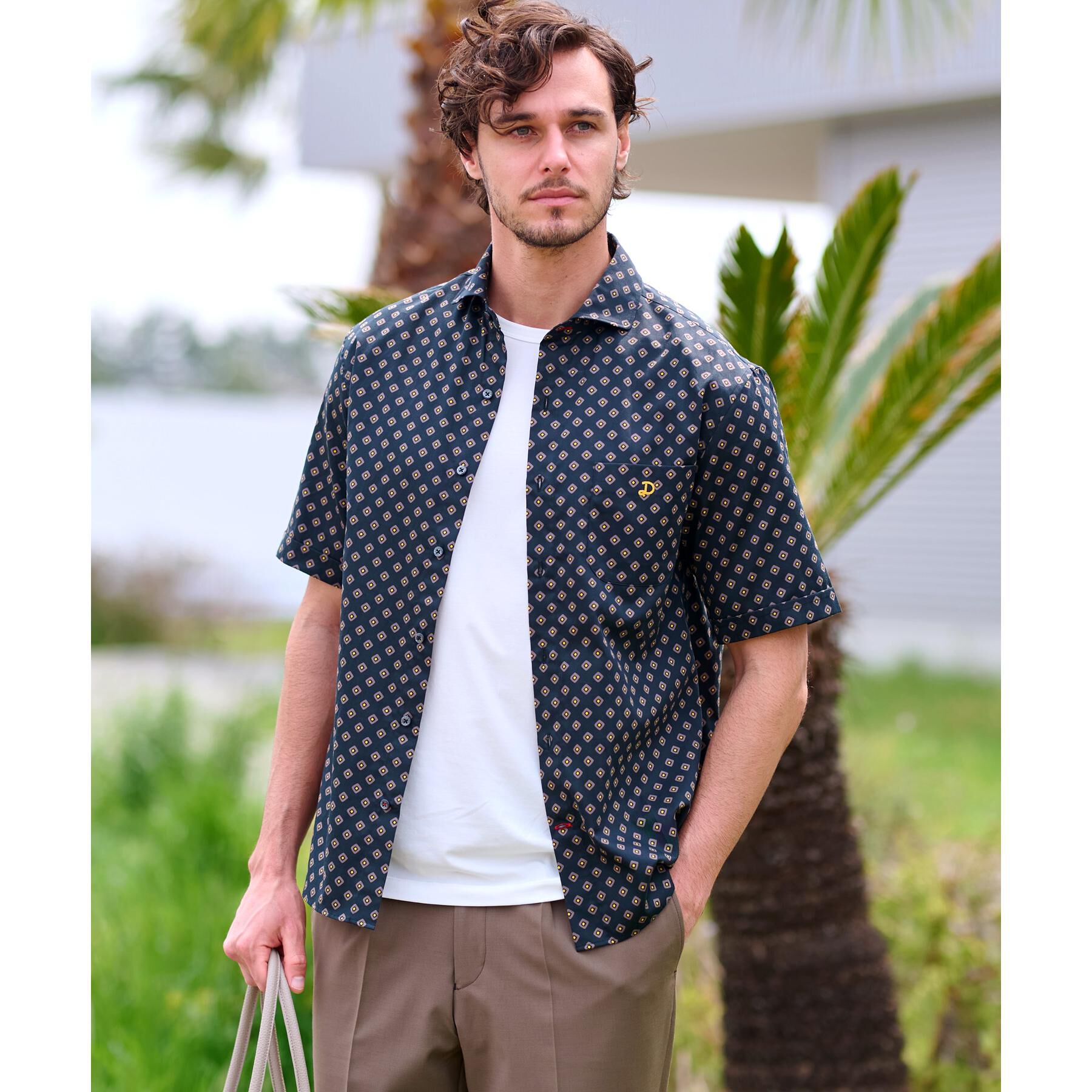 DRESSTERIOR「ポートベロープリント ショートスリーブシャツ」|シャツ・ブラウス|