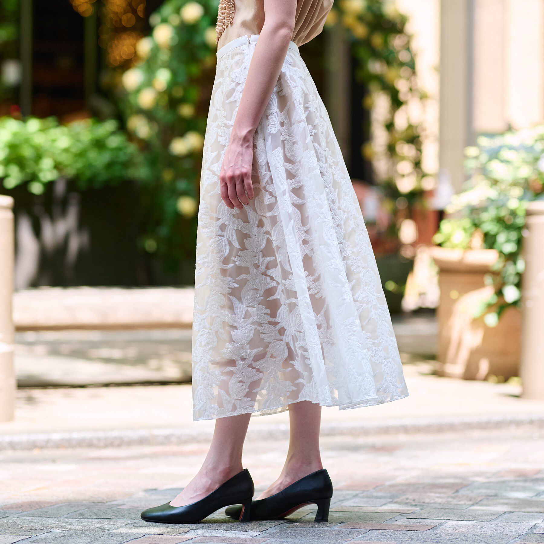 DRESSTERIOR「【きれいめ/裏地取り外し可】シアージャカードスカート」|スカート|