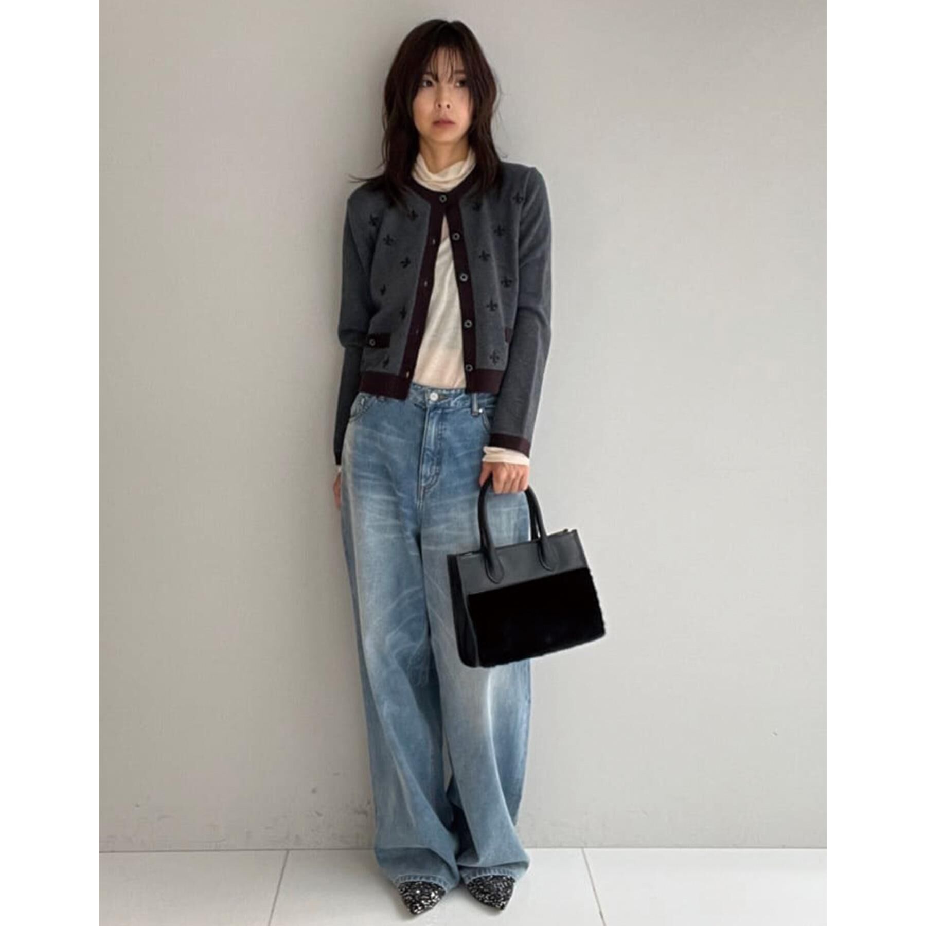 DRESSTERIOR「フェイクファーコンビリサイクルレザートートバッグ」|トートバッグ|