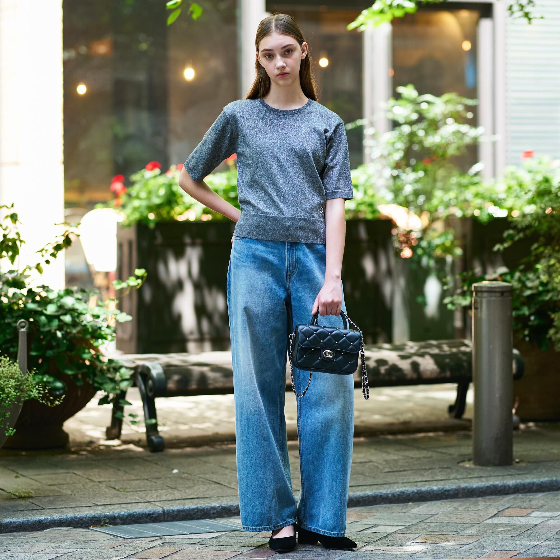 DRESSTERIOR「【洗える/きれいめ】ラメニットプルオーバー」|ニット・セーター|