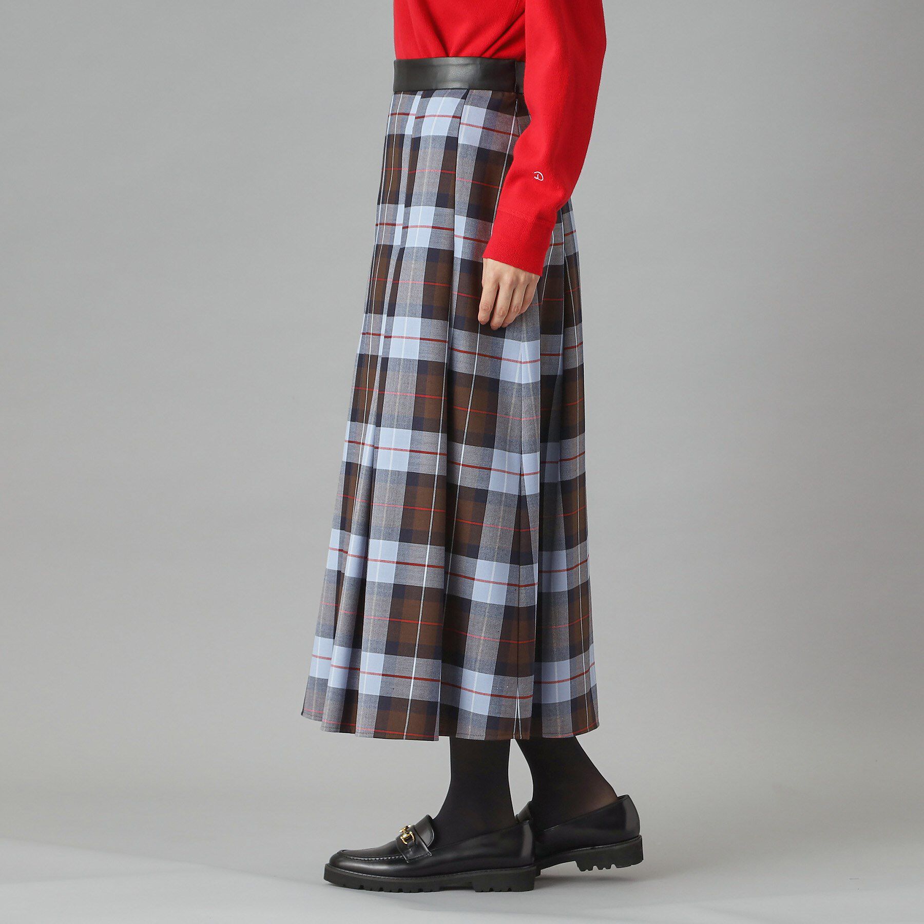 DRESSTERIOR「チェックタックソフトプリーツスカート」|スカート|