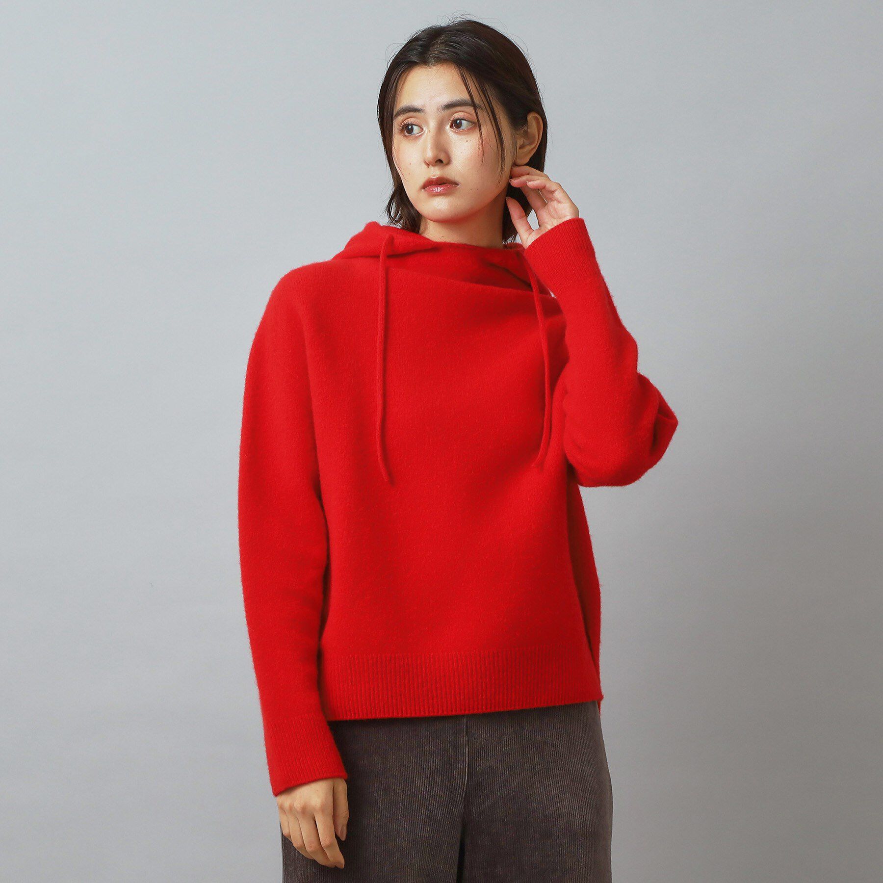 DRESSTERIOR「カシミヤブレンドフードニット」|ニット・セーター|