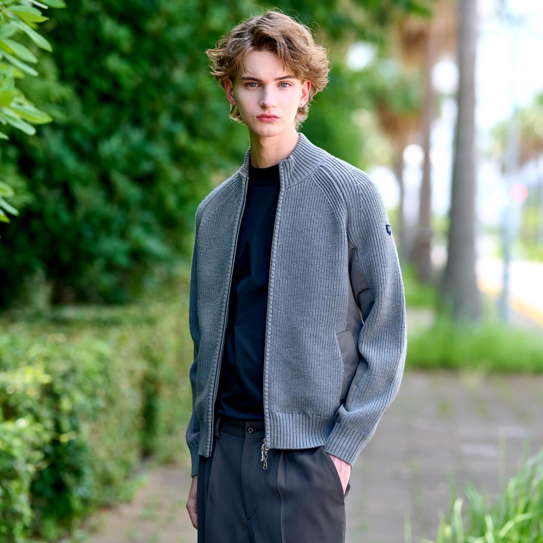 DRESSTERIOR「ミリタリーニットジャケット」|カーディガン|