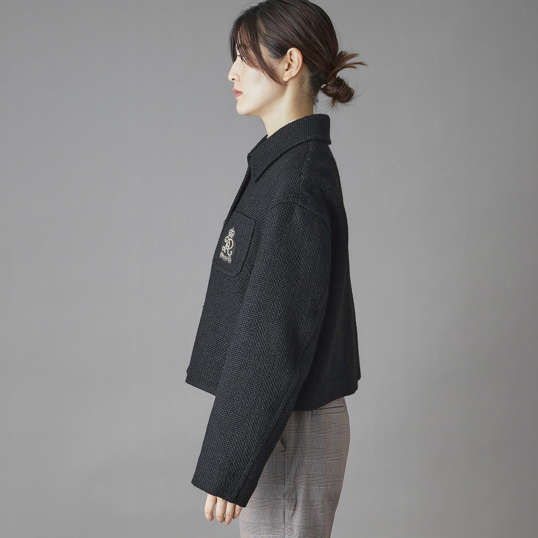 DRESSTERIOR「エンブレムショートブルゾン」|ブルゾン・スタジャン|